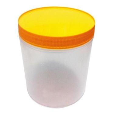 Imagem de 50 Pote Plástico de Mel Com Tampa Rosca 700ml - AAZ, Translúcido/Amare
