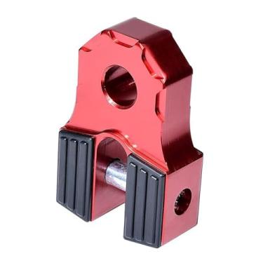 Imagem de Generic Conector de montagem de manilha de guincho genérico, engate de reboque plano, conector de gancho de arrasto de gancho de alumínio resistente para, Vermelho