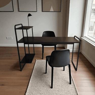Imagem de Mesa Estante Escrivaninha Home Office Prateleira 140cm Preto