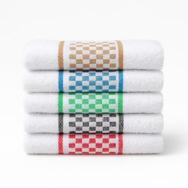 Imagem de Kit Panos de Prato Copa Atoalhado Luxo Branco 100% Algodão 45x70cm Felpuda Resistente Macio Absorvente (5)