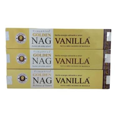 Imagem de Incenso Massala Vijayshree Golden Nag Vanilla Baunilha 3 Un.