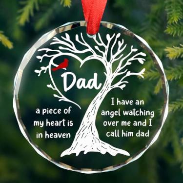 Imagem de Presentes de memorial para perda de pai pai homens presentes de simpatia pela perda do pai ente querido, presente em memória de um ente querido, enfeite de vidro para presente de lembrança de luto