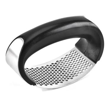 Imagem de Espremedor de Alho e Amassador de Alho Manual em Aço Inoxidável Triturador Profissional com Alça Ergonômica em ABS Fácil Limpeza e Alta Durabilidade Premium