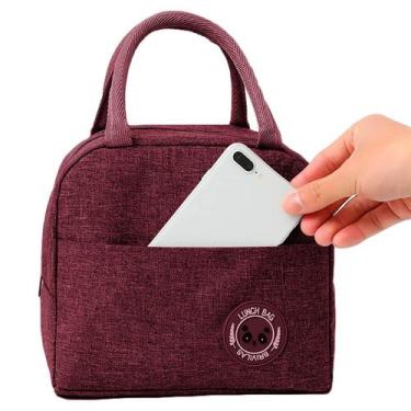 Imagem de Bolsa Feminina Blogueira Refeições Alta Qualidade Lancheira Marmiteira