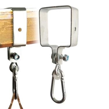 Imagem de Gancho de balanço - Gancho de liga para cadeira giratória - Gancho silencioso, braçadeira de suspensão para pérgola playground árvore cadeira de rede ao ar livre