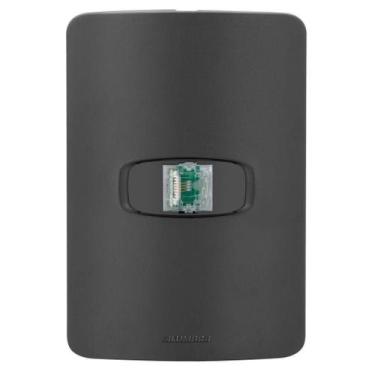 Imagem de Conjunto 1 Tomada Telefone Rj11 - Alumbra Gracia Black Maxx