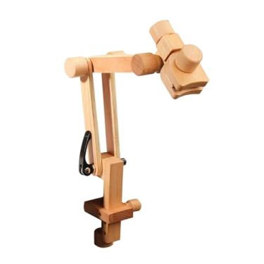 Imagem de KiBcsLic Suporte de madeira para bastidor de bordado, acessório para projetos de costura e bordado DIY, ideal para artesanato, ponto cruz e bordado, 13cm X 44cm