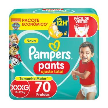 Imagem de Fralda Pampers Pants Ajuste Total tamanho XXXG, Fácil de Vestir, 70 Unidades