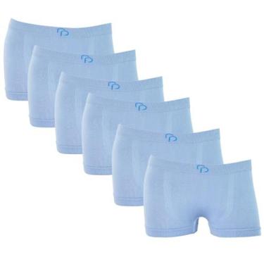 Imagem de Kit 6 Cueca Boxer Menino Infantil Rafa Parize Sem Costura Elastano Pre
