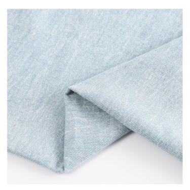 Imagem de Tecido Jeans Cru De, 160 Polegadas De Largura, Algodão Não Elástico Para Jeans, Jaquetas E Costura DIY (Cor: Azul 160 Cm/63 Polegadas De Largura)(BlueB,0.5x1.6M)