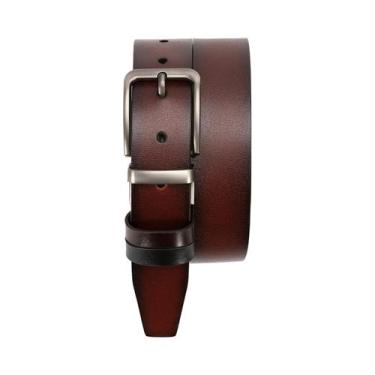 Imagem de Cinto Masculino de Couro Genuíno com Fivela Automática - Acessório de 