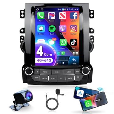 Imagem de Rádio automotivo 4G + 64G Android 15 para Chevy Malibu 2012-2015, Rimoody Car Stereo Wireless CarPlay Android Auto 24.6 cm, tela sensível ao toque vertical, GPS WiFi, espelho, Bluetooth, FM/RDS EQ USB