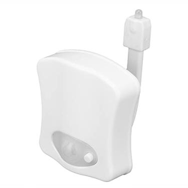 Imagem de KIMISS Luz do Sensor do Banheiro Com 8 LED de Cores - Lâmpada de Capa de Vaso Sanitário Ativada para Banheiro - Luz Noturna para e Adultos Instala Facilmente Sem Ferramentas