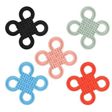 Imagem de 5 UN Silicone Trivet Mat Apoios para Panelas Quentes Cozinha Multi-Uso Espelho de Secagem Quente Nó Chinês