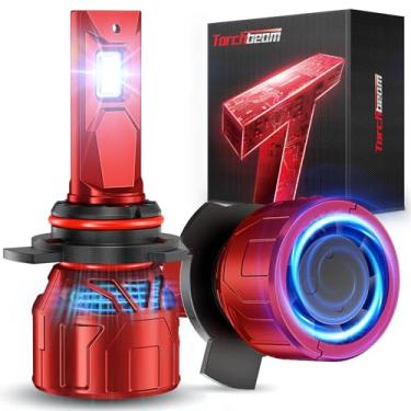 Imagem de Torchbeam Luzes LED 9012, lâmpadas 36000LM com anel ajustável de 360°, ventilador de resfriamento e tubo de resfriamento em forma de U, branco 6500K, instalação em 3 minutos, pacote com 2