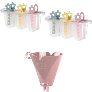 Imagem de Conjunto de 1 Suporte para Filtro de Café 103 Rosa + 2 Forma de Mini Picolés em Plastico