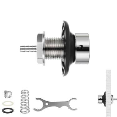 Imagem de MRbrew Haste de torneira de cerveja de 3,5 cm, haste de torneira de cerveja de aço inoxidável com ajuste de farpa de 1/10.2 cm, superfícies de armário de paredes de geladeira/freezer Kegerator Beer
