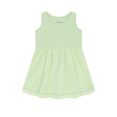 Imagem de Vestido infantil menina com tule Brandili -Verde, Verde, 10