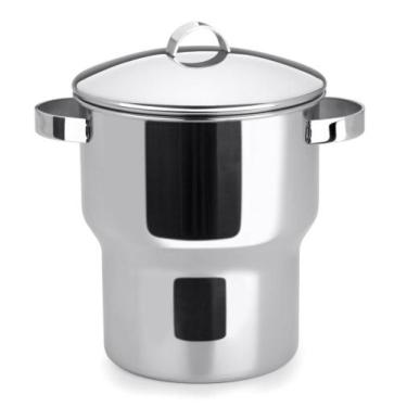 Imagem de Panela Cuscuzeira De Indução Grande Aço Inox 3 Litros Aparelho Cuscuz 