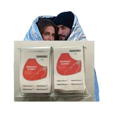 Imagem de Cobertores De Emergência Pesados 160x210cm 2PCS Para Camping E Hiking 