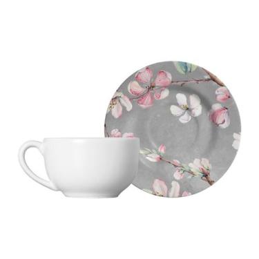 Imagem de Conjunto 6 Xícaras Chá 6 Pires Colecao Sakura Kika Sato 250 - Alleanza