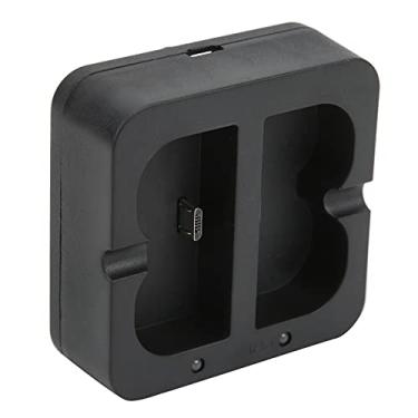 Imagem de Cosiki Carregador Duplo para Campainha de Vídeo Carregador de Plástico Durável Com 2 Portas de Carregamento, Adequado para Baterias de Campainha, Portátil e Conveniente para Segurança Doméstica, Preto