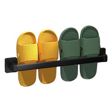 Imagem de Rack de sapatos montado na parede, aço inoxidável, economizador de espaço, organizador de sapatos para banheiro, sala de estar, chinelos, armazenamento de toalha, suporte de