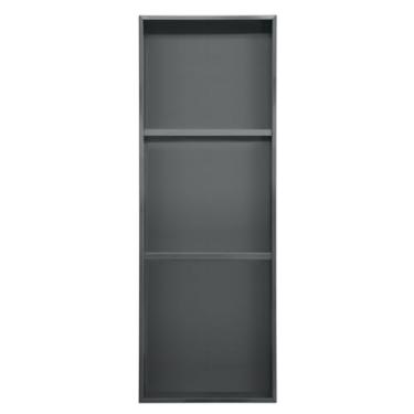 Imagem de Nicho de chuveiro de aço inoxidável, suporte de chuveiro embutido na parede à prova d'água, chuveiro de nicho embutido para armazenamento de banheiro (cor: cinza, tamanho: 90 x 28 x 12,4 cm)