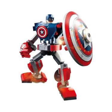 Imagem de Blocos De Montar Super-Heróis Vingadores Thor Homem De Ferro Thanos Fi