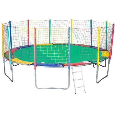 Imagem de Cama Elástica 4,27M 6 Pés ChicoPlay Lona Verde Nacional Com Emenda