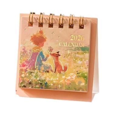 Imagem de Calendário De Mesa Mini Portátil Série Príncipe Com Efeito Bronzeado P