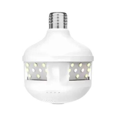 Imagem de Câmera Lâmpada WiFi E27 4MP Com Visão Noturna Colorida, Áudio Bidireci