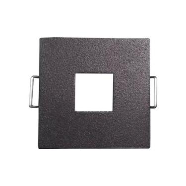 Imagem de Spot de Embutir Olho de Moscou Quadrado Preto 6cm Mini Dicroica Alu48 