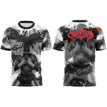 Imagem de Camisa Muay Thai Saudação Arte Marcial Estampada Camiseta De Treino - 