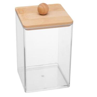 Imagem de Organizador Tampa Bambu My Box 7,1cm x 11,5cm Poliestireno - Lyor