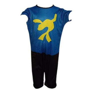 Imagem de Fantasia Infantil Roupa Lucas Neto Azul - Genérica, Azul, G, Poliéster