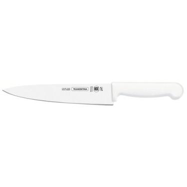 Imagem de Faca para carne 8" Lâmina Aço Inox Tramontina Branca