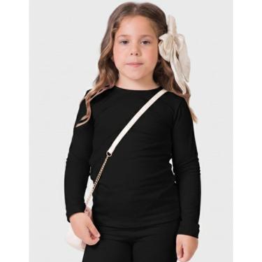 Imagem de Blusa Térmica Frio Moda Quentinho Dia a Dia Inverno Gola Redonda Rosa - Menina 4 a 10 anos-Feminino