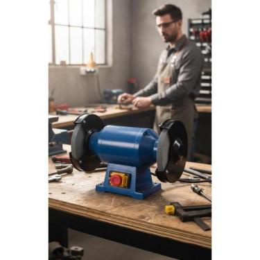 Imagem de Moto Esmeril Profissional 1CV 8" Bancada Potente 220V - Congratulation