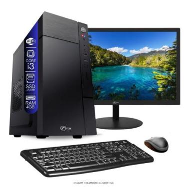 Imagem de Computador Completo Intel Core i3 4GB SSD 120GB WiFi Monitor 17 HDMI E