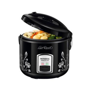 Imagem de Panela de Arroz Elétrica Mondial 110V Preto 700W PE-44-10X, Preto, 110