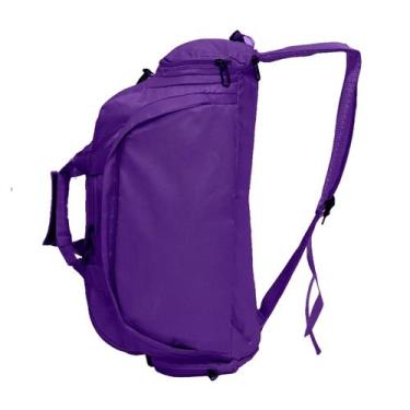 Imagem de Bolsa Mochila Impermeável Multiuso Academia Roxa Resistente - T60