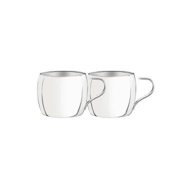 Imagem de Conjunto 2 Xícaras para Chá e Capuccino Tramontina 64430790 230ml Inox