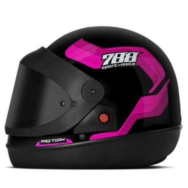 Imagem de Capacete Sport Moto 788 Automático Viseira Fumê Feminino Masculino Pro