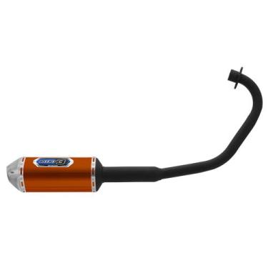 Imagem de Escapamento Pro Tork Mini 3 Titan Ks 125 Fan 2000 À 2008 Curva Preta, 