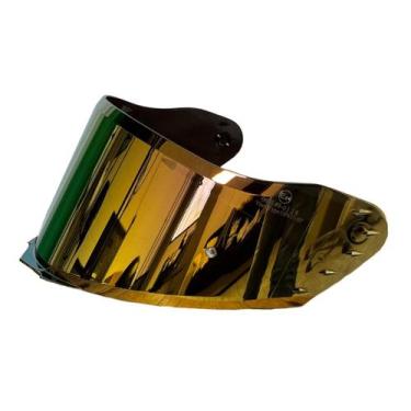 Imagem de Viseira Para Capacete Mormaii S1 Fume Espelhada Camaleão Rose Dourada,