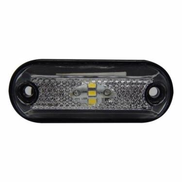Imagem de 10 x Lanterna Delimitadora Lateral Carreta Caminhão Baú 3leds Cristal 