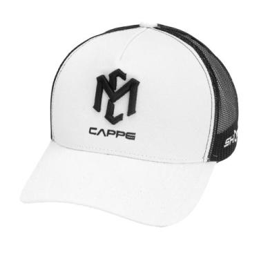 Imagem de Boné Shark Cappe Trucker Branco e Preto, UNICO