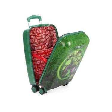 Imagem de Mala Escolar / Viagem Infantil Hulk C/ Cadeado Tam P bordo - MF10429AG