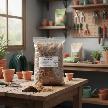 Imagem de Musgo Esfagno Sphagnum Sfagno Rosa Seco Desidratado 2L para Orquídeas Carnívoras Kokedama Decoração Arranjos Mais Verde